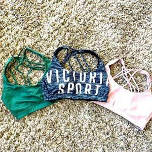 Strappy back light impact sports bra bundle!